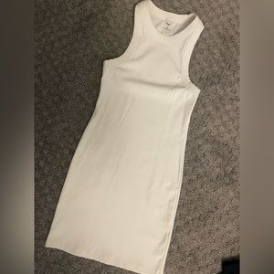 TNA white ribbed dress